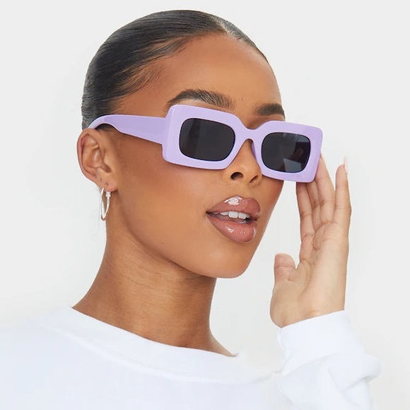 Lilac chunky sunglasses - Picture 3 of 9